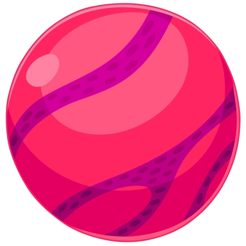 Space Explorers Theme Red Magma Planet Transparent Sticker
